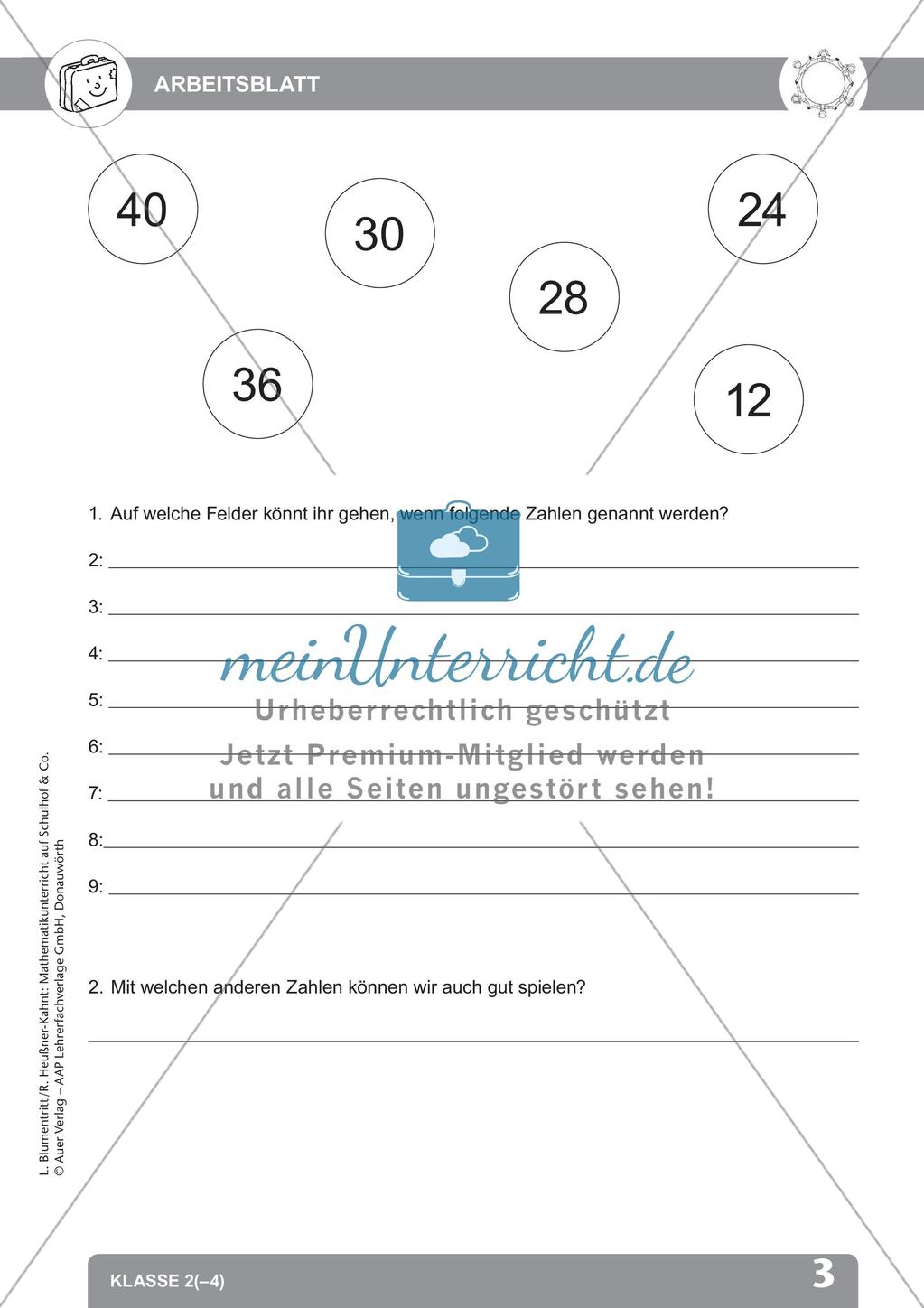 Mathematik auf dem Schulhof: Einmaleins und Muster/Parkette Preview 5