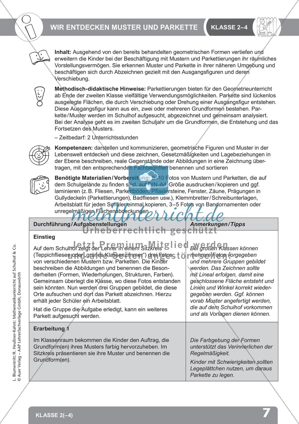 Mathematik auf dem Schulhof: Einmaleins und Muster/Parkette Preview 9