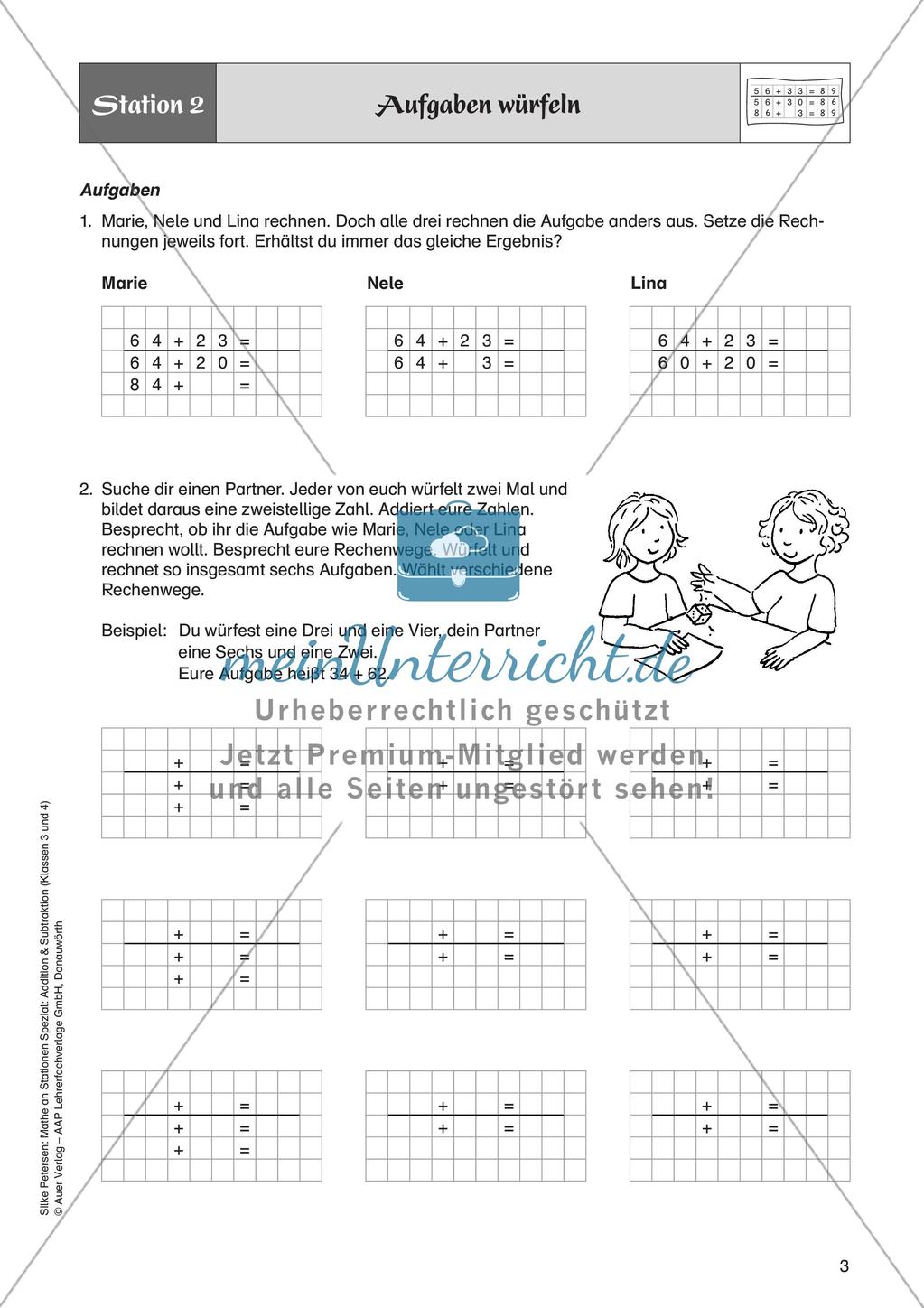 Mathe an Stationen: Halbschriftliche Addition (ZR bis 1000) Preview 5