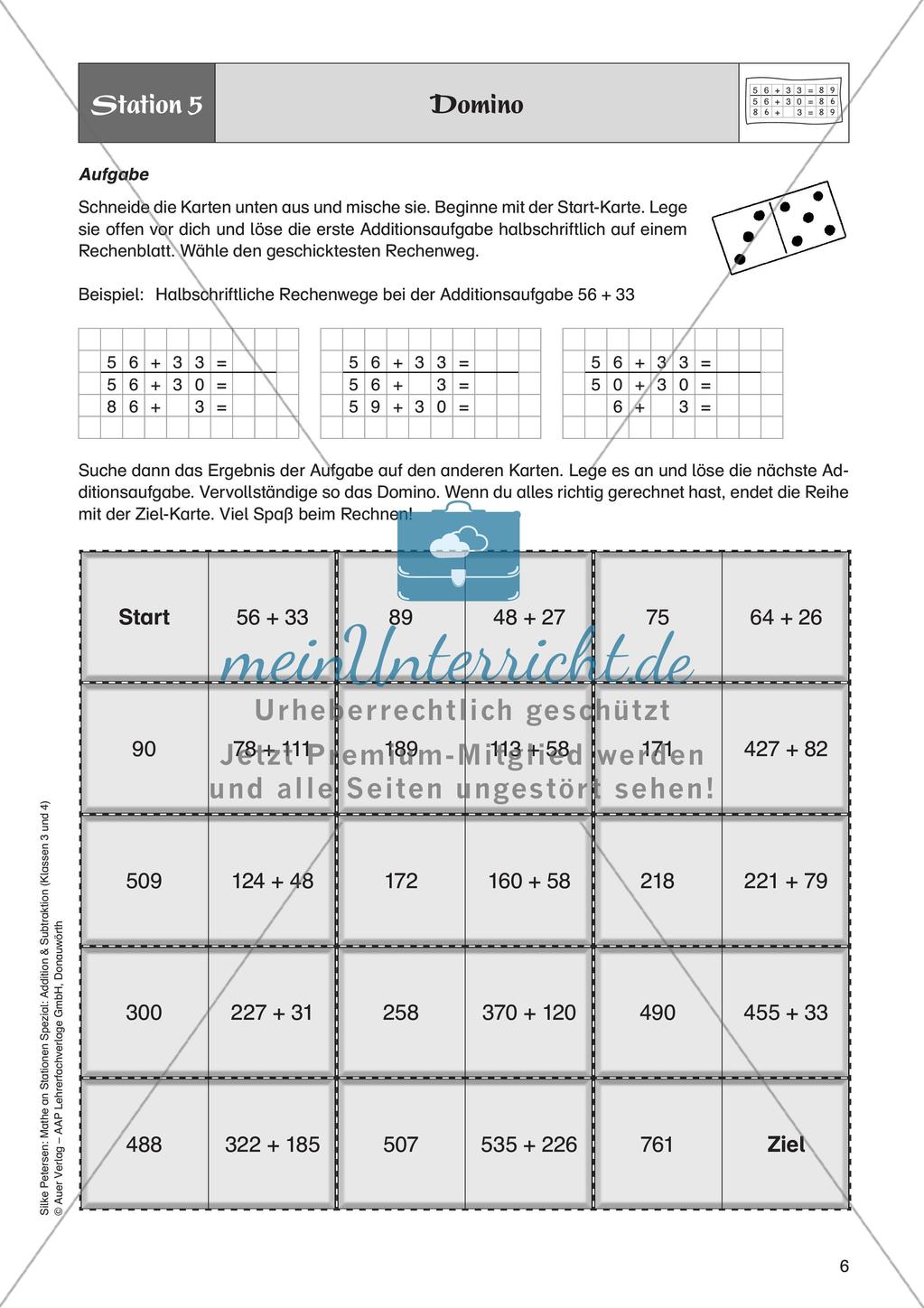 Mathe an Stationen: Halbschriftliche Addition (ZR bis 1000) Preview 8