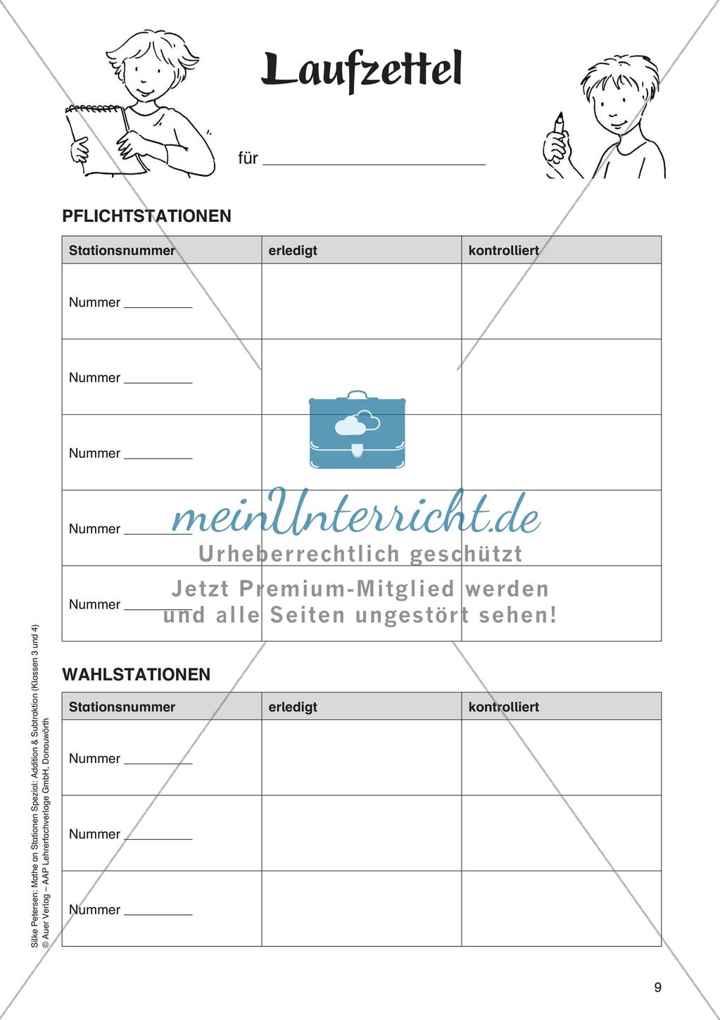 Mathe an Stationen: Schriftliche Addition (ZR bis 1000 mit Übertrag) Preview 11
