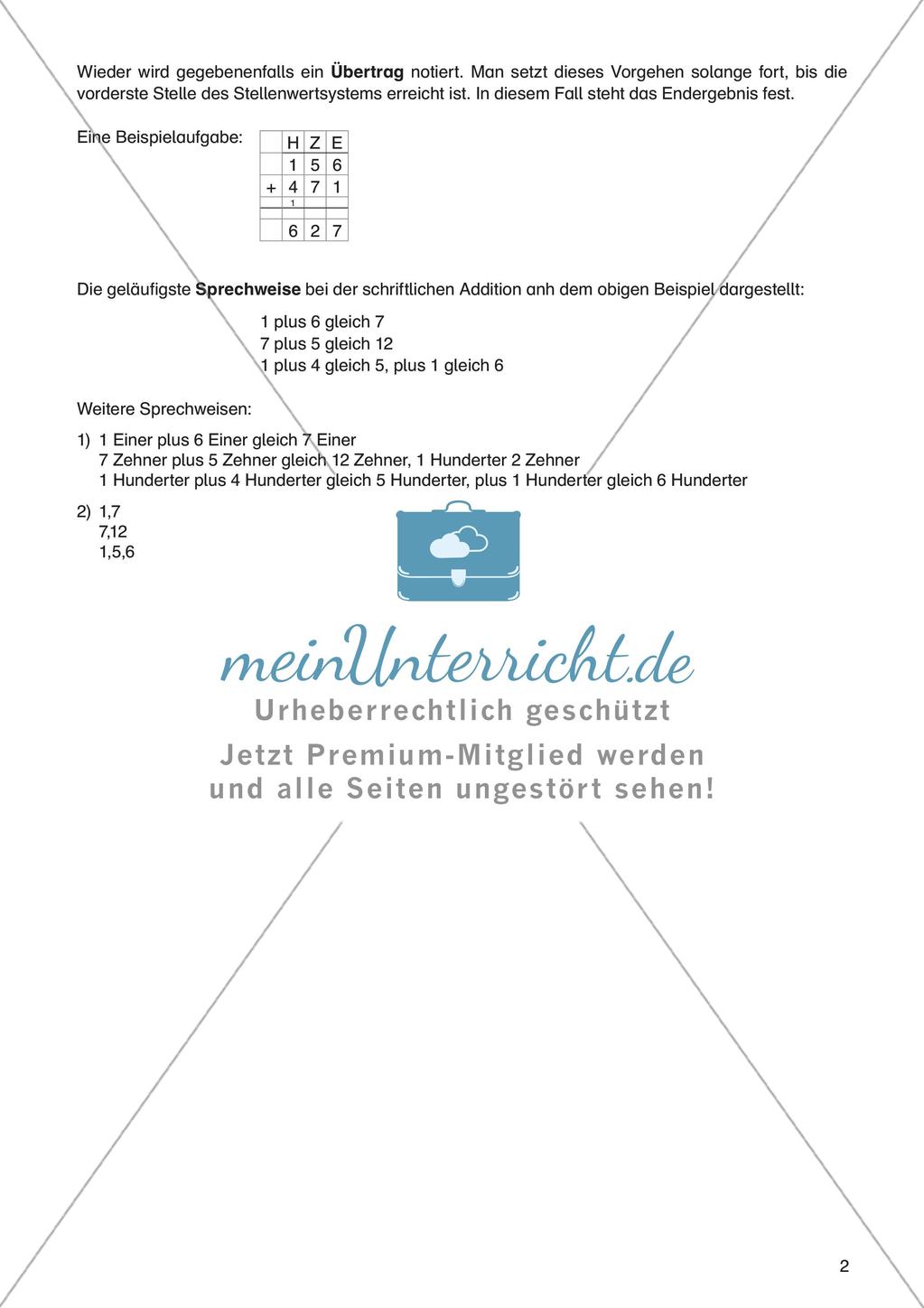 Mathe an Stationen: Schriftliche Addition (ZR bis 1000 mit Übertrag) Preview 4