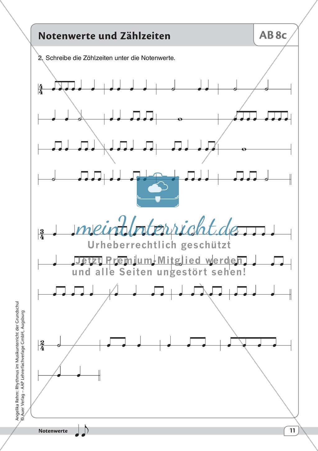 Rhythmische Übungen: Notenwerte Preview 13