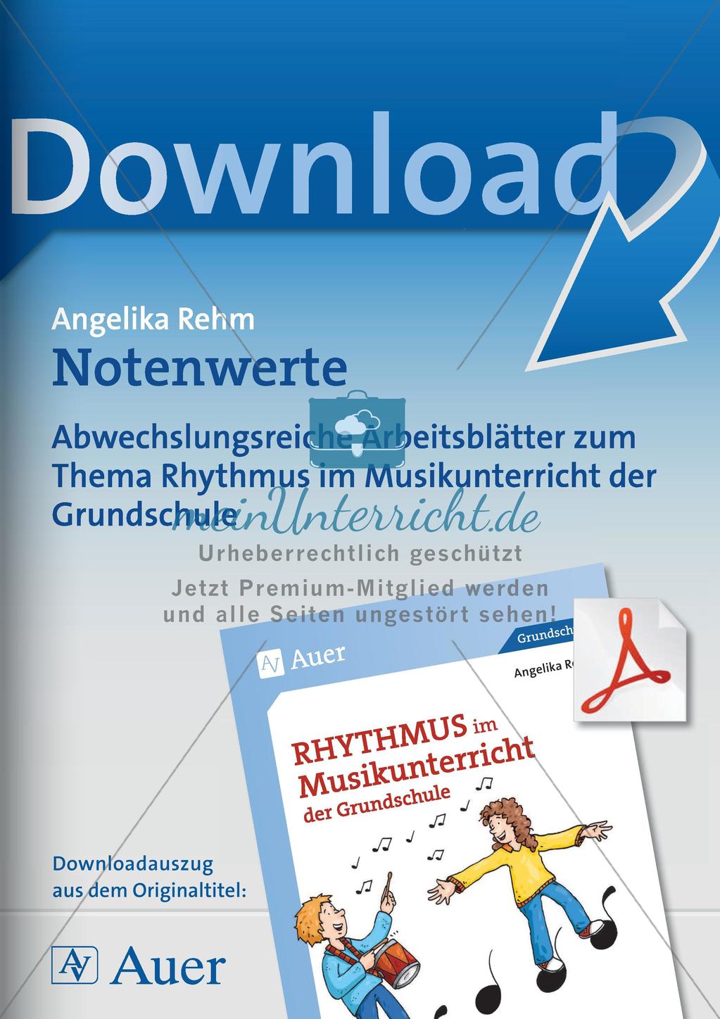Rhythmische Übungen: Notenwerte Preview 1