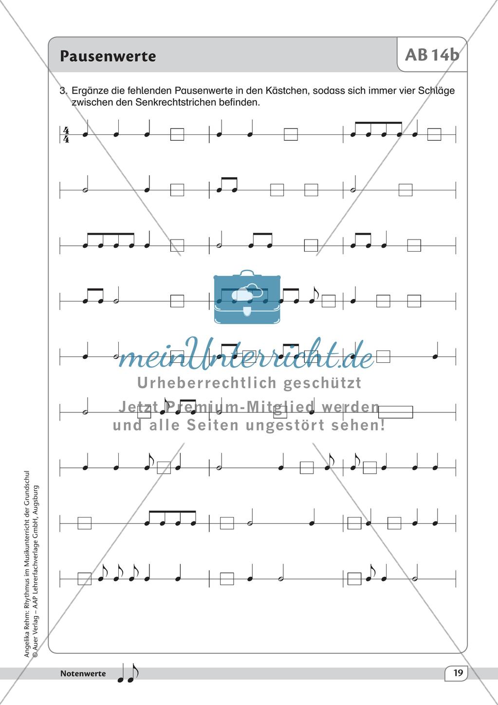 Rhythmische Übungen: Notenwerte Preview 21