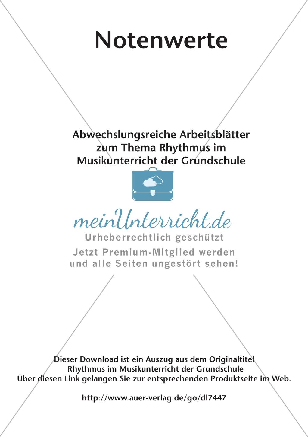 Rhythmische Übungen: Notenwerte Preview 2