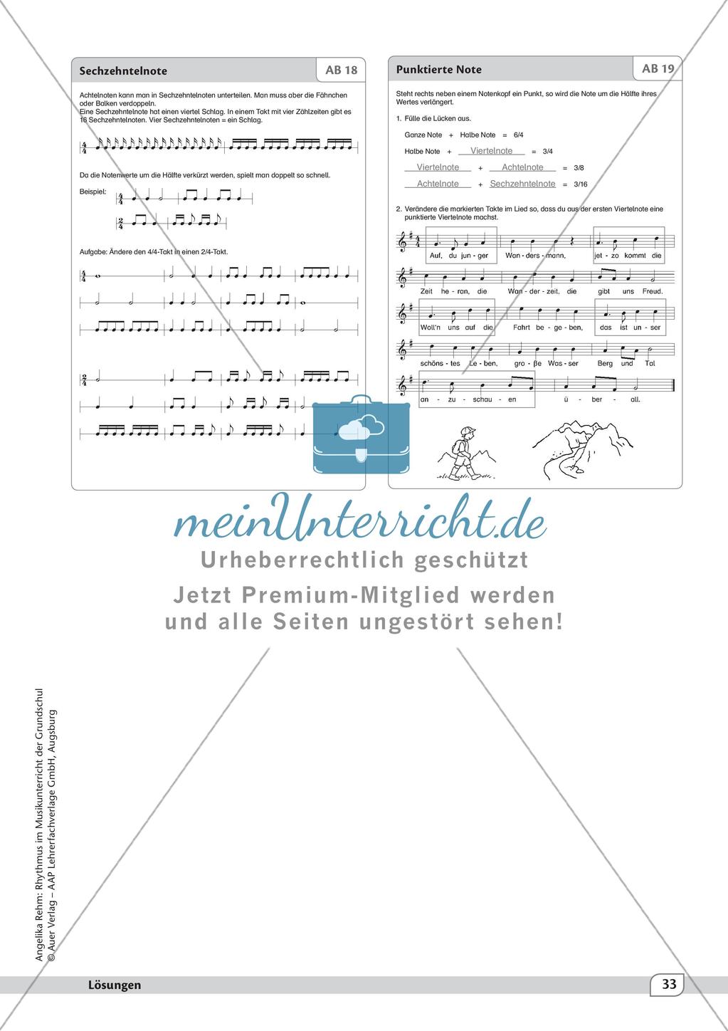 Rhythmische Übungen: Notenwerte Preview 35