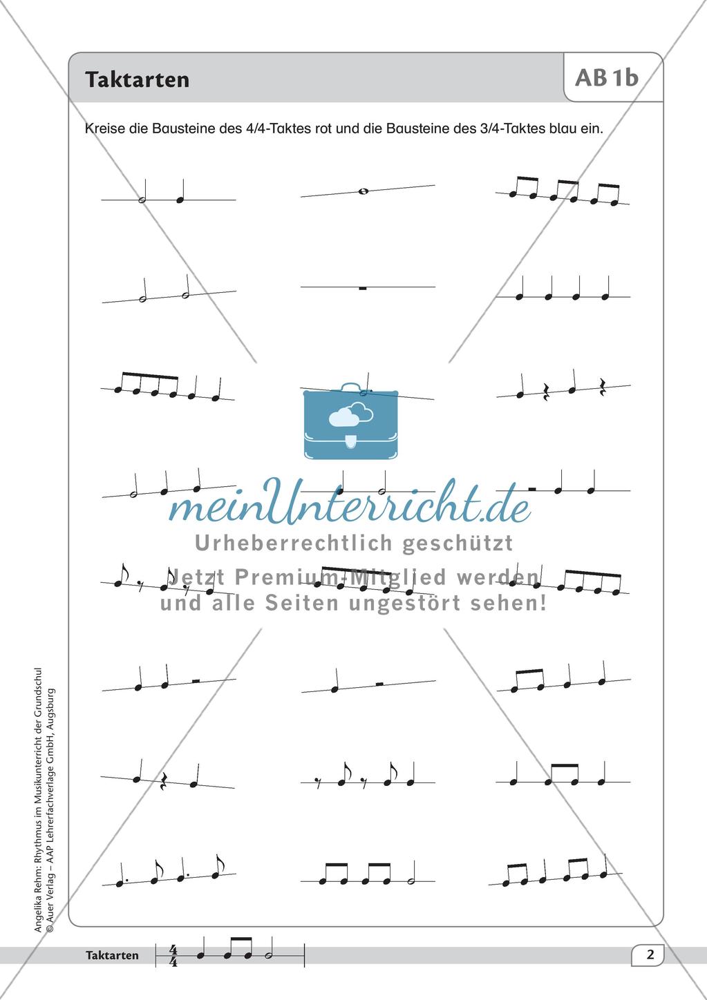 Rhythmische Übungen: Taktarten Preview 4