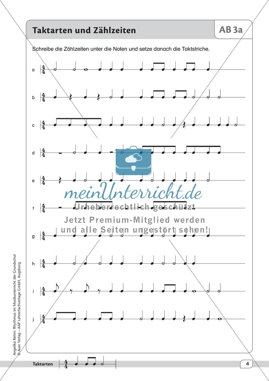 Rhythmische Übungen: Taktarten Preview 6