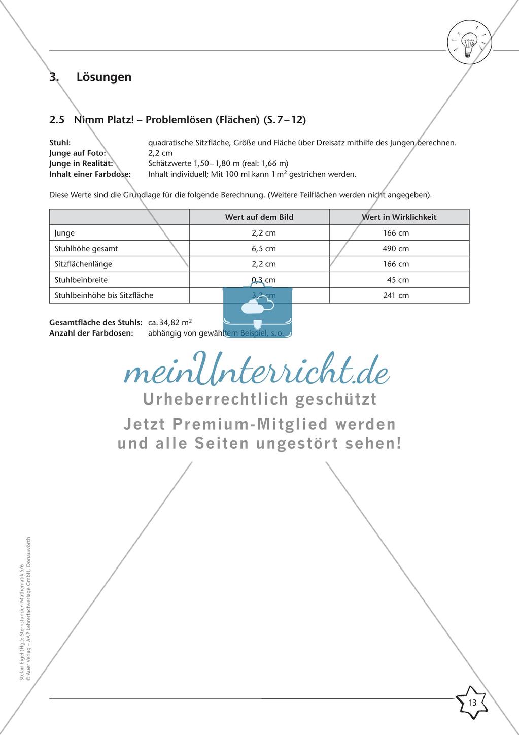 Produktive Übungen: Problemlösen durch Flächenbestimmung (Stuhl) Preview 15