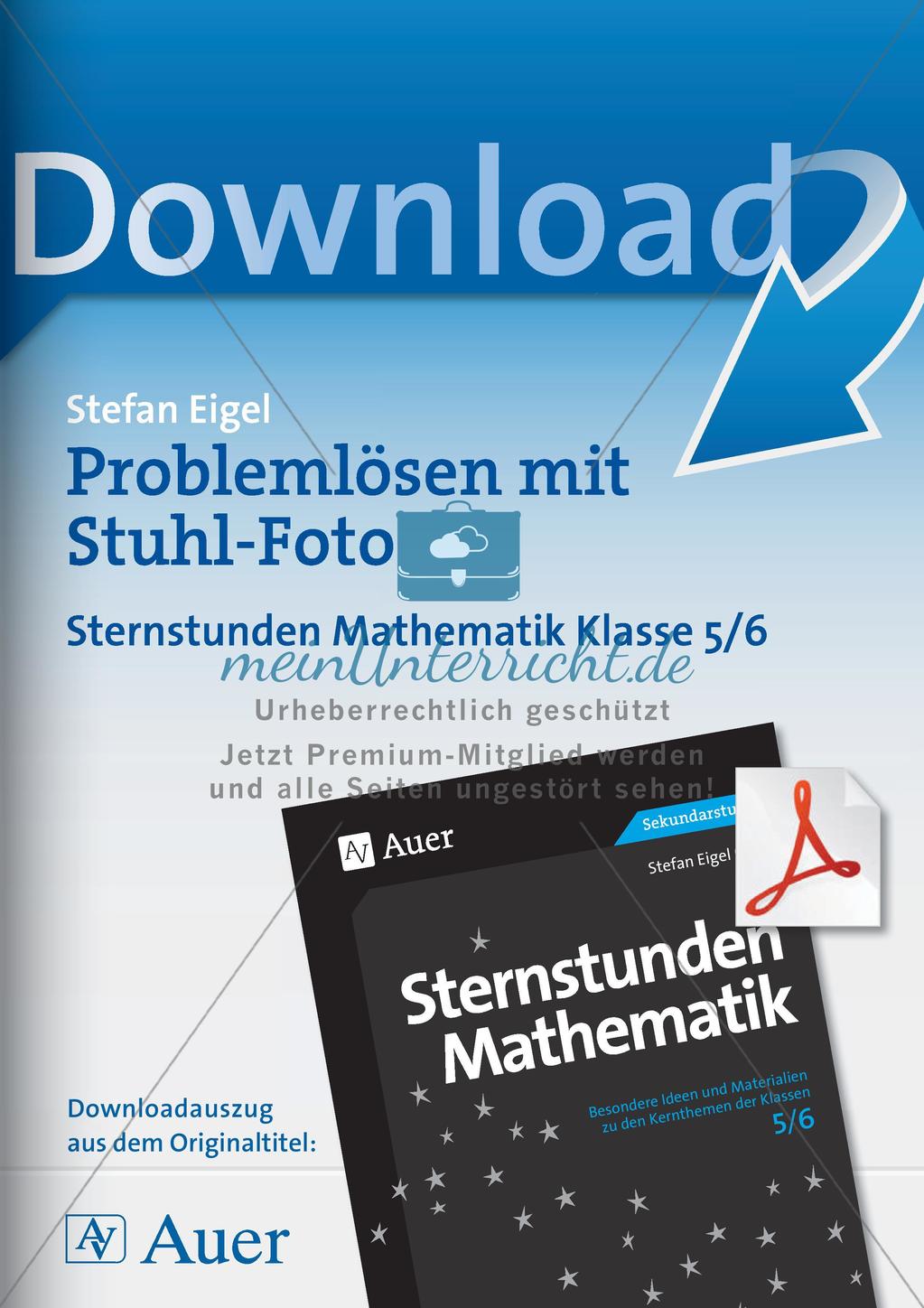 Produktive Übungen: Problemlösen durch Flächenbestimmung (Stuhl) Preview 1