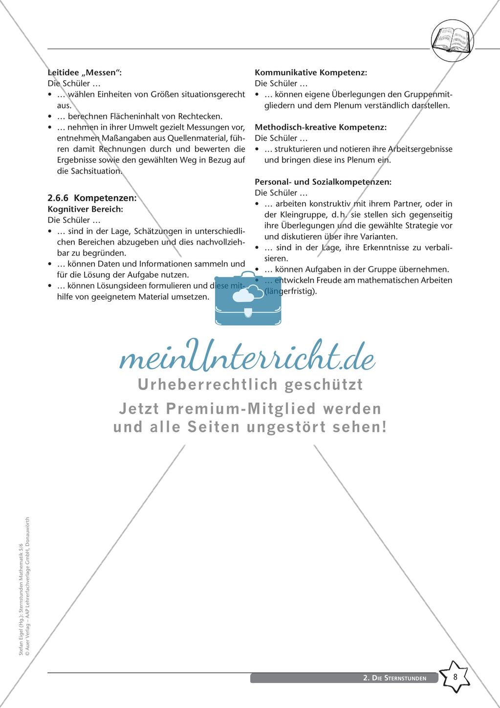 Produktive Übungen: Problemlösen durch Flächenbestimmung (Fußballstadion) Preview 10