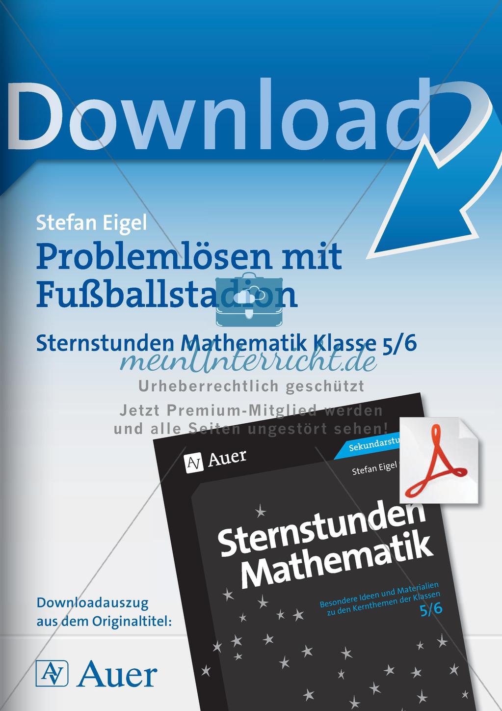 Produktive Übungen: Problemlösen durch Flächenbestimmung (Fußballstadion) Preview 1
