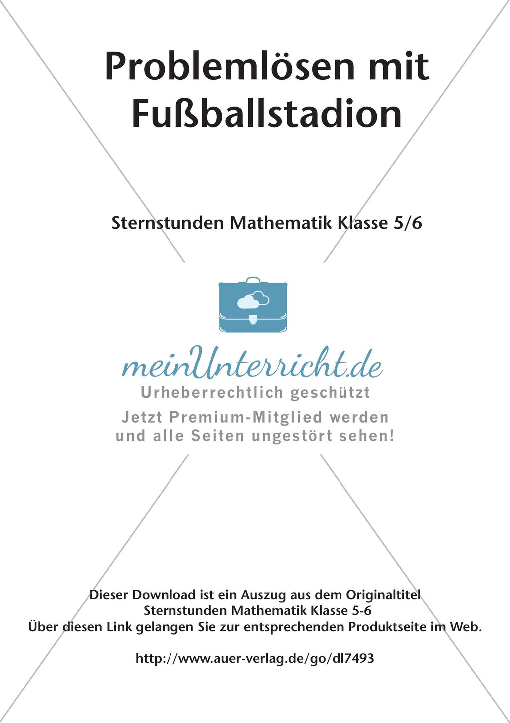Produktive Übungen: Problemlösen durch Flächenbestimmung (Fußballstadion) Preview 2