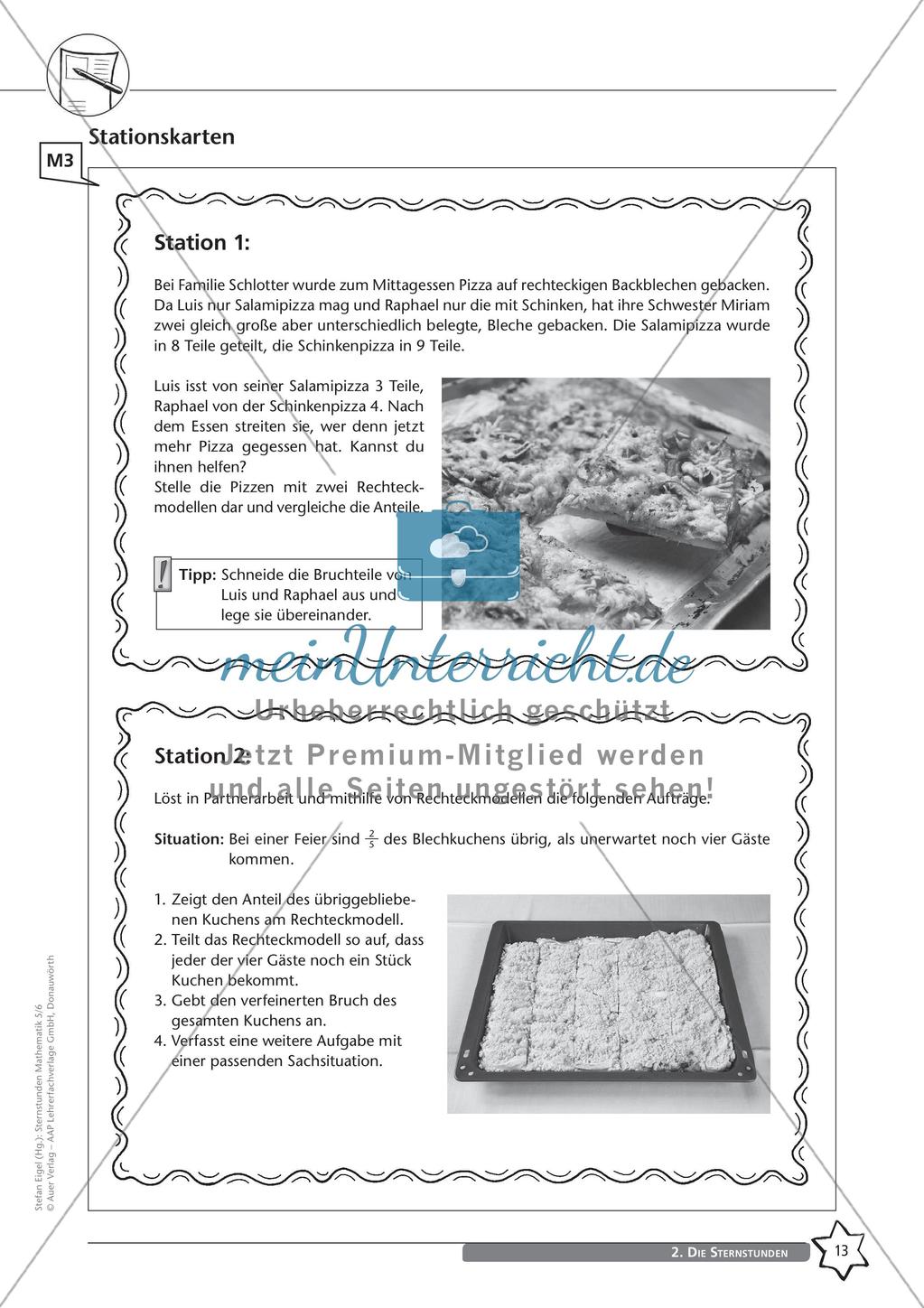 Produktive Übungen: Bruchrechnen an Stationen Preview 15