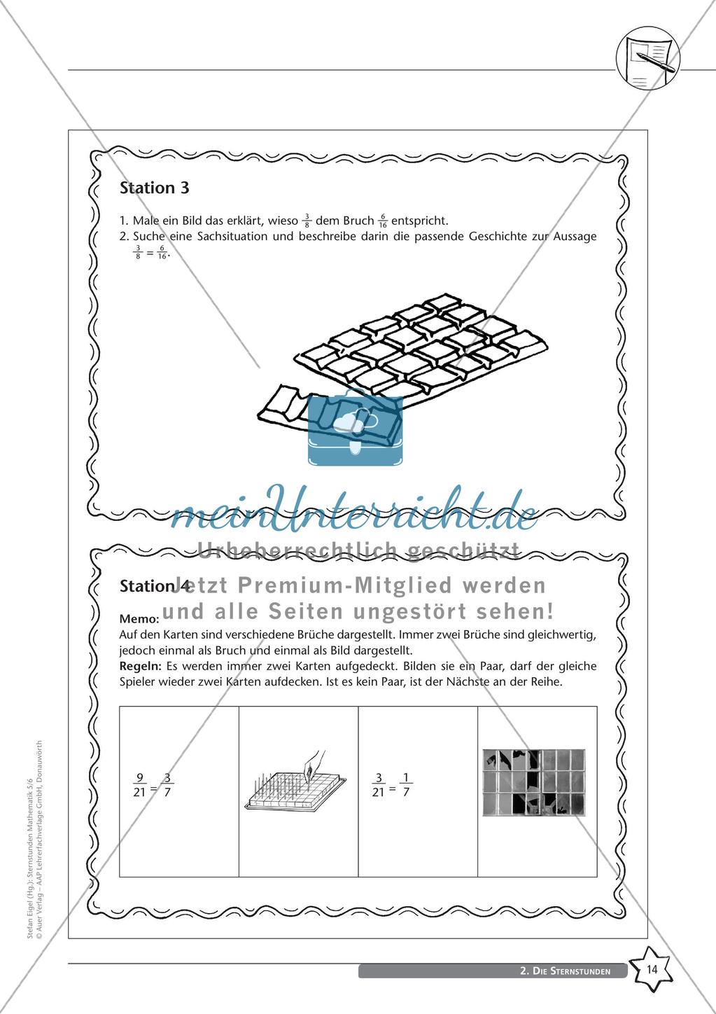 Produktive Übungen: Bruchrechnen an Stationen Preview 16