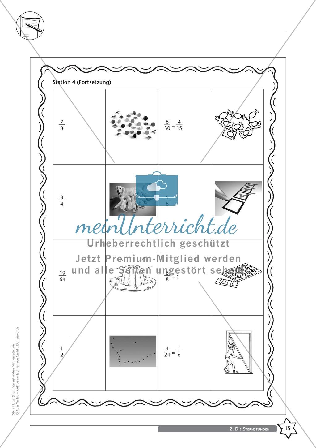 Produktive Übungen: Bruchrechnen an Stationen Preview 17