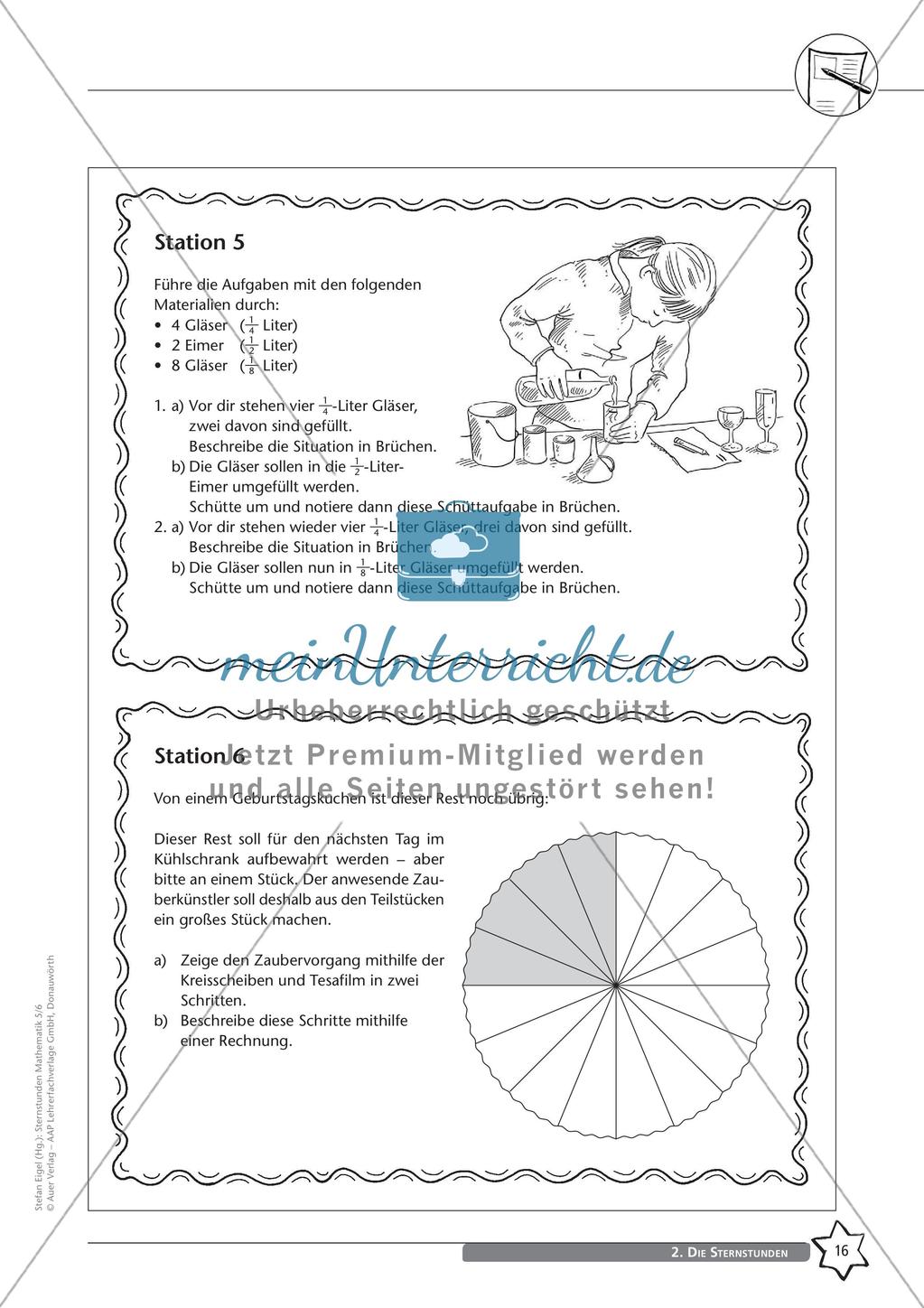 Produktive Übungen: Bruchrechnen an Stationen Preview 18