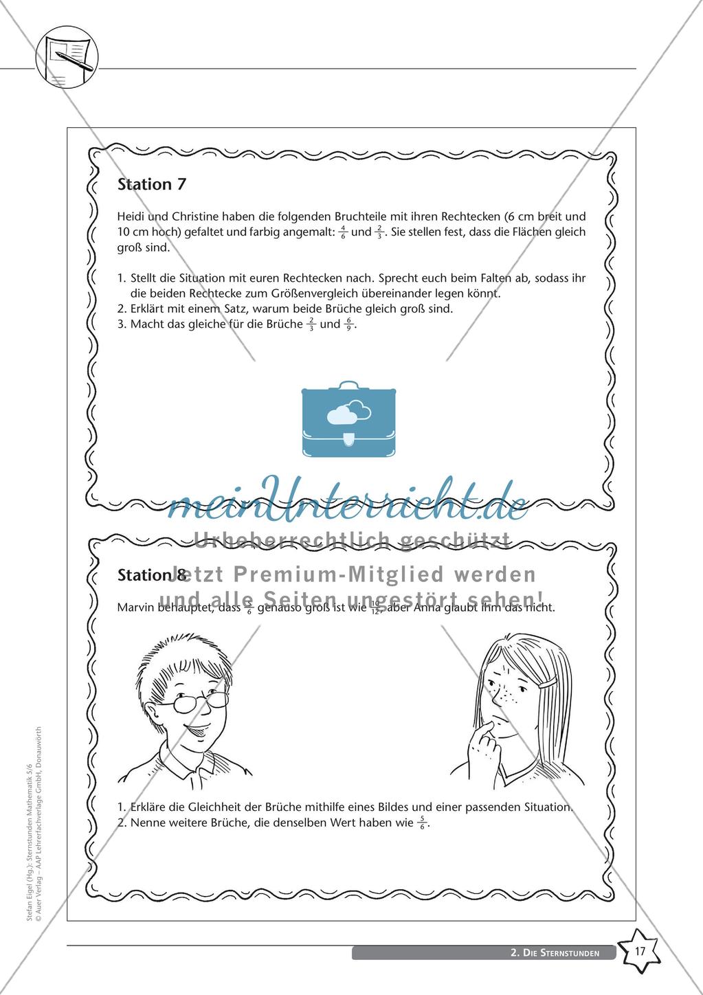 Produktive Übungen: Bruchrechnen an Stationen Preview 19