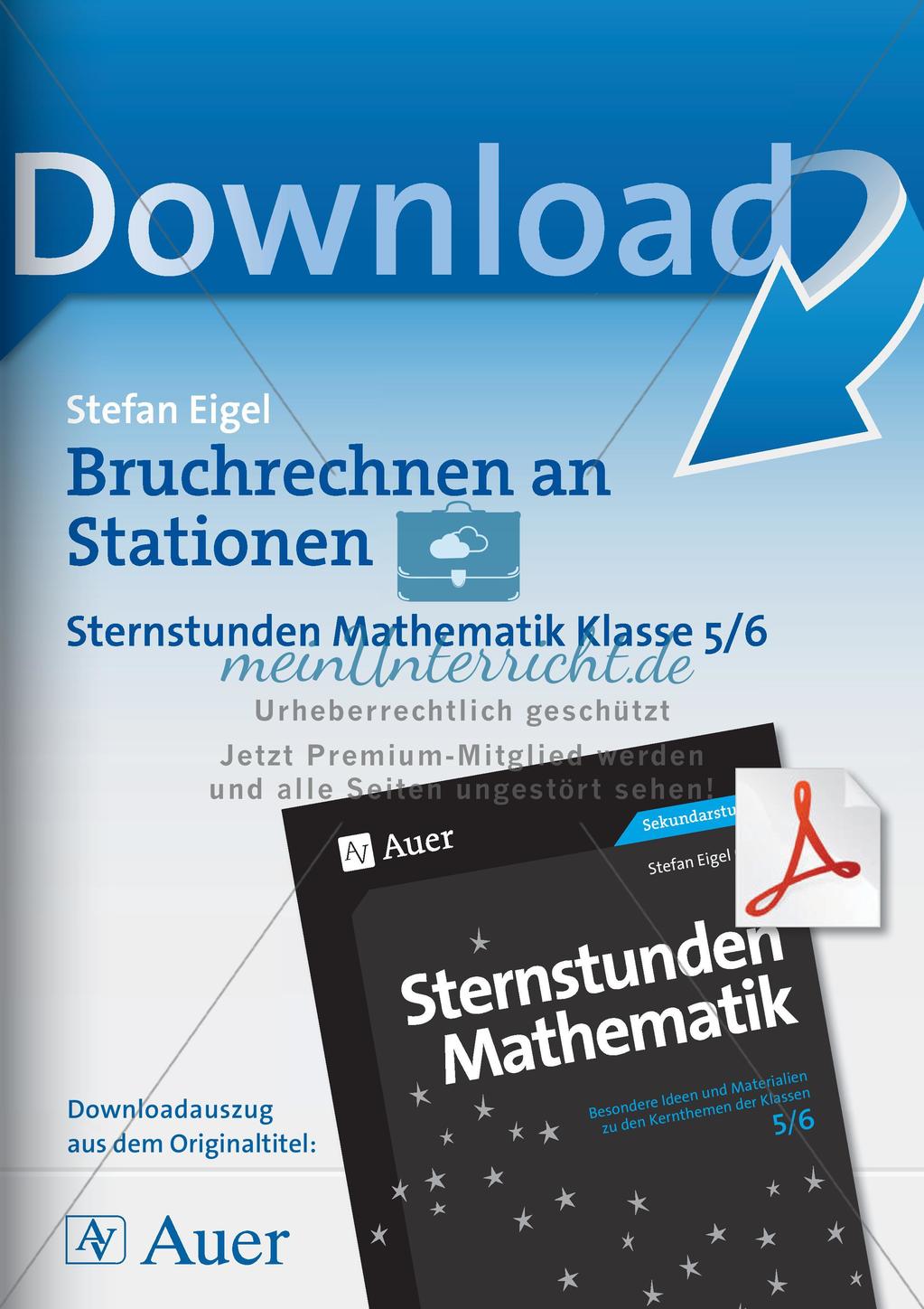 Produktive Übungen: Bruchrechnen an Stationen Preview 1