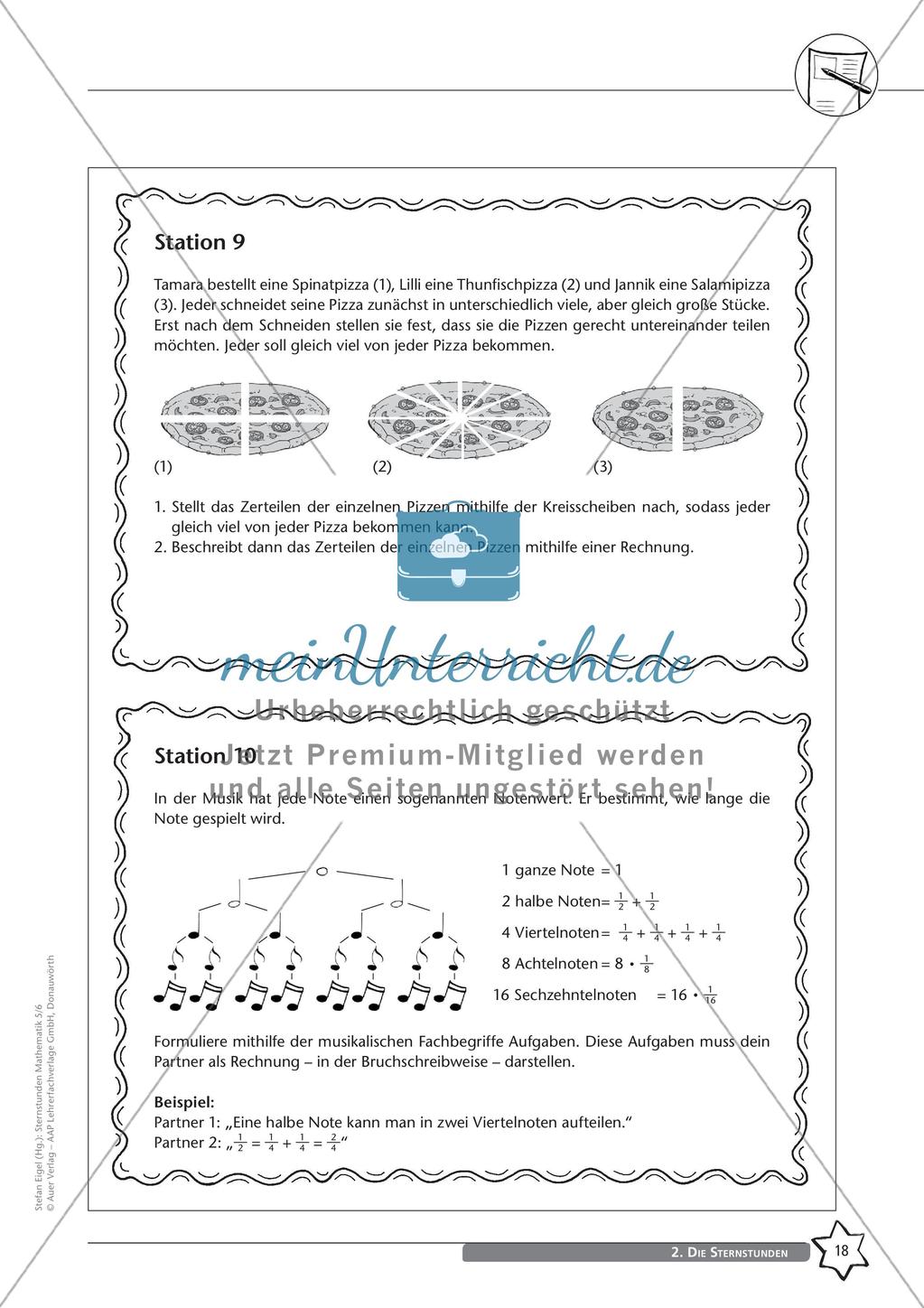 Produktive Übungen: Bruchrechnen an Stationen Preview 20