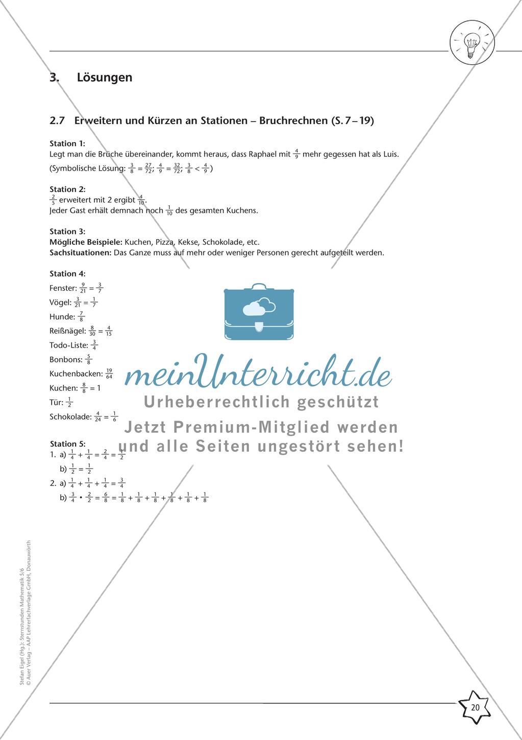 Produktive Übungen: Bruchrechnen an Stationen Preview 22