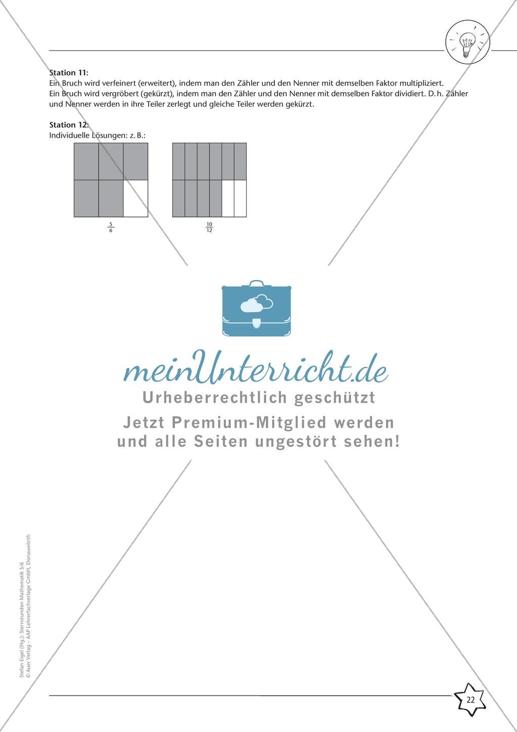 Produktive Übungen: Bruchrechnen an Stationen Preview 24