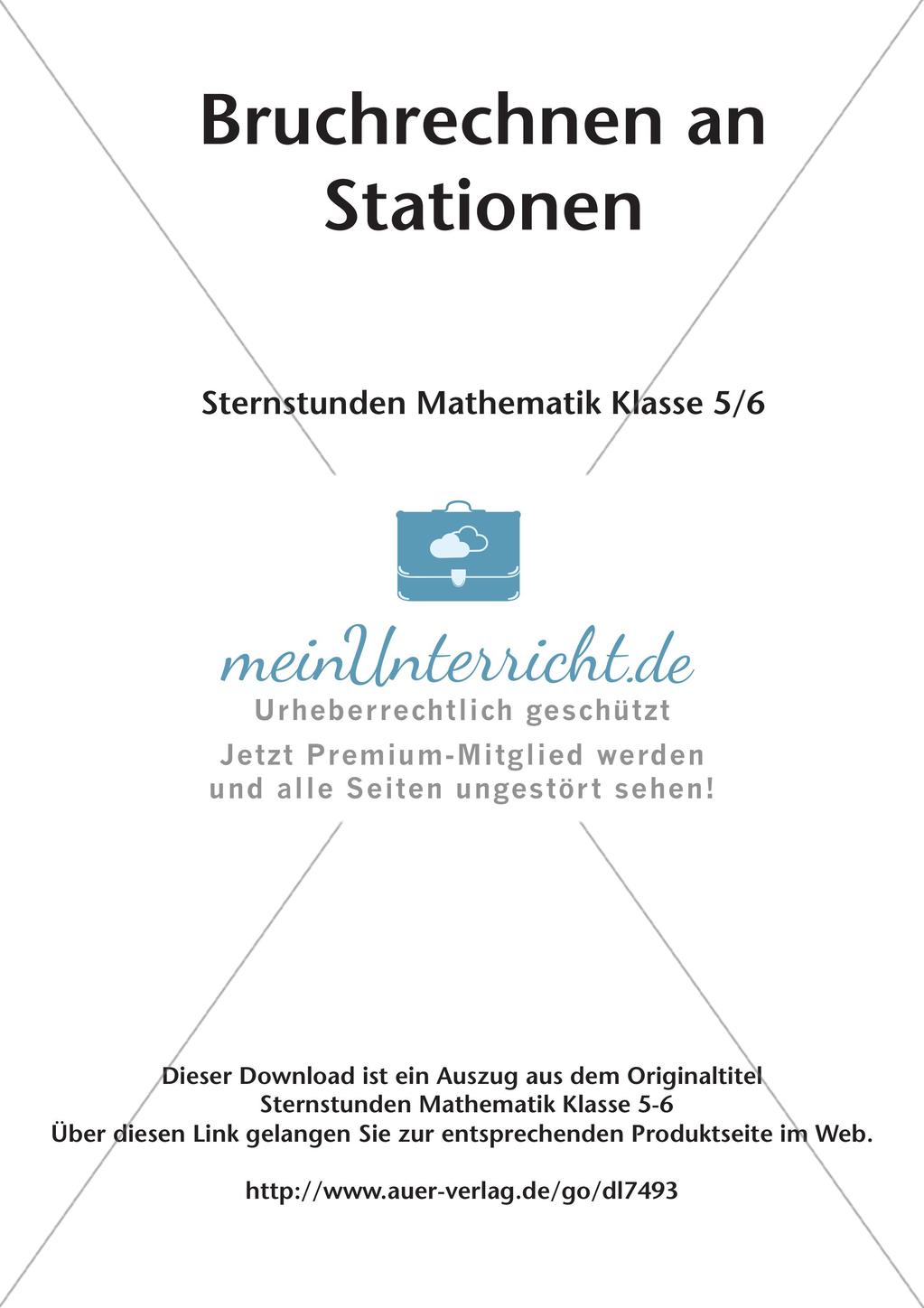 Produktive Übungen: Bruchrechnen an Stationen Preview 2