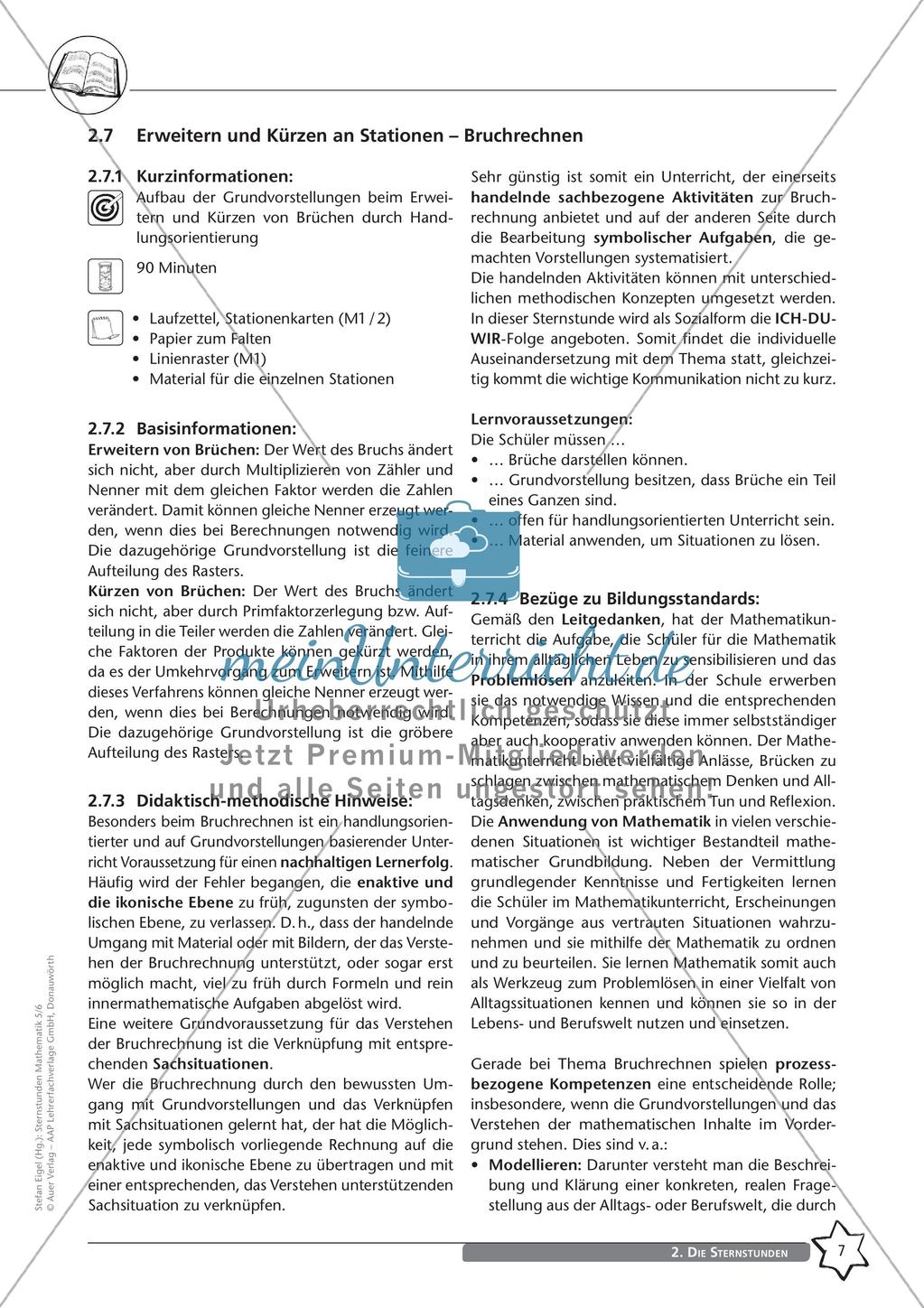 Produktive Übungen: Bruchrechnen an Stationen Preview 9