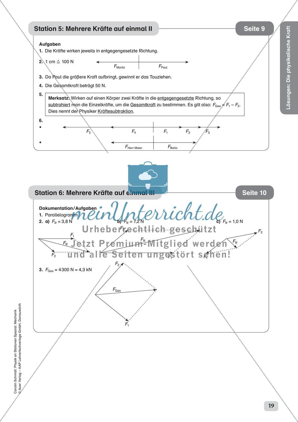 Physik an Stationen: Mechanik - Die physikalische Kraft Preview 21