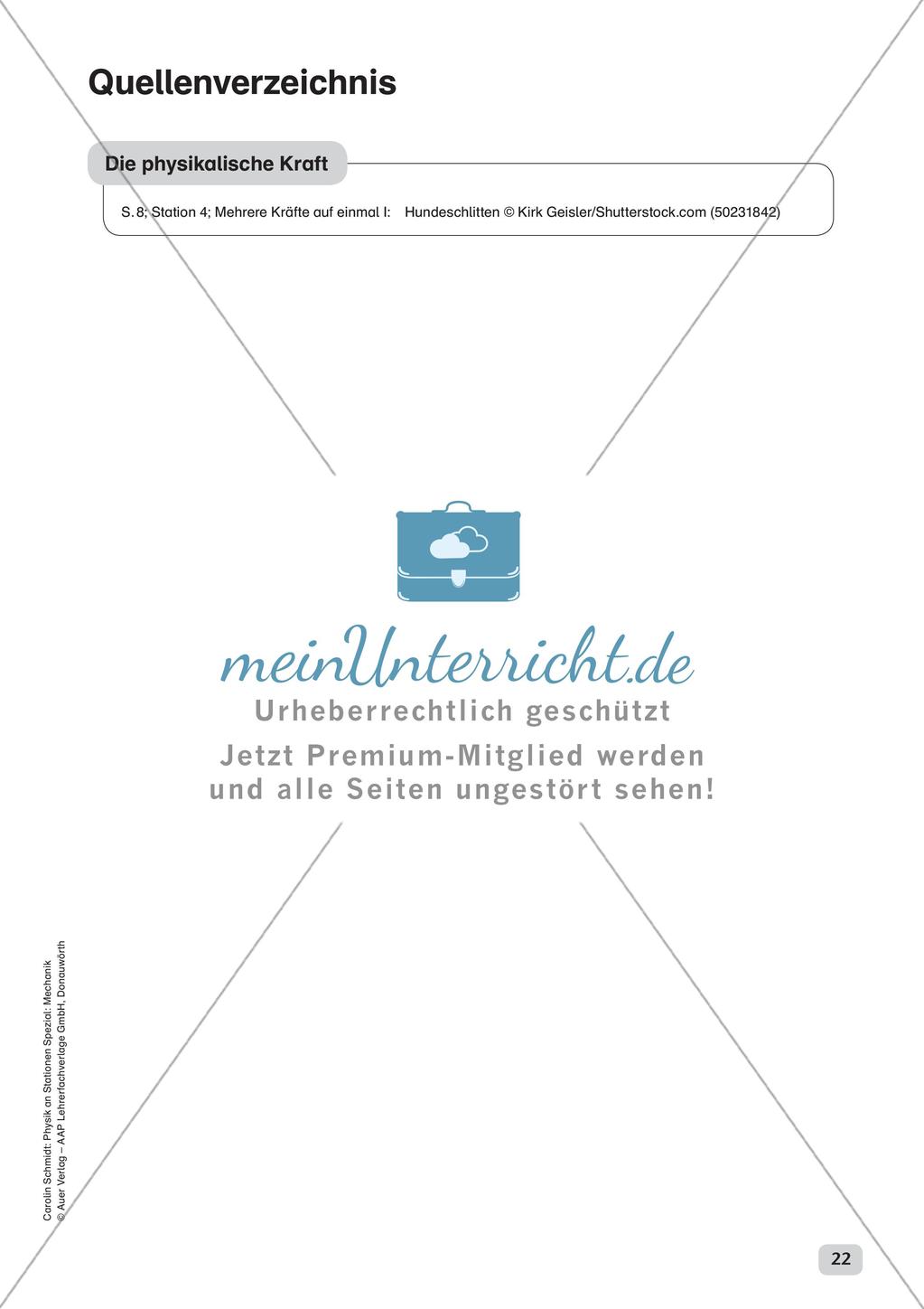 Physik an Stationen: Mechanik - Die physikalische Kraft Preview 24
