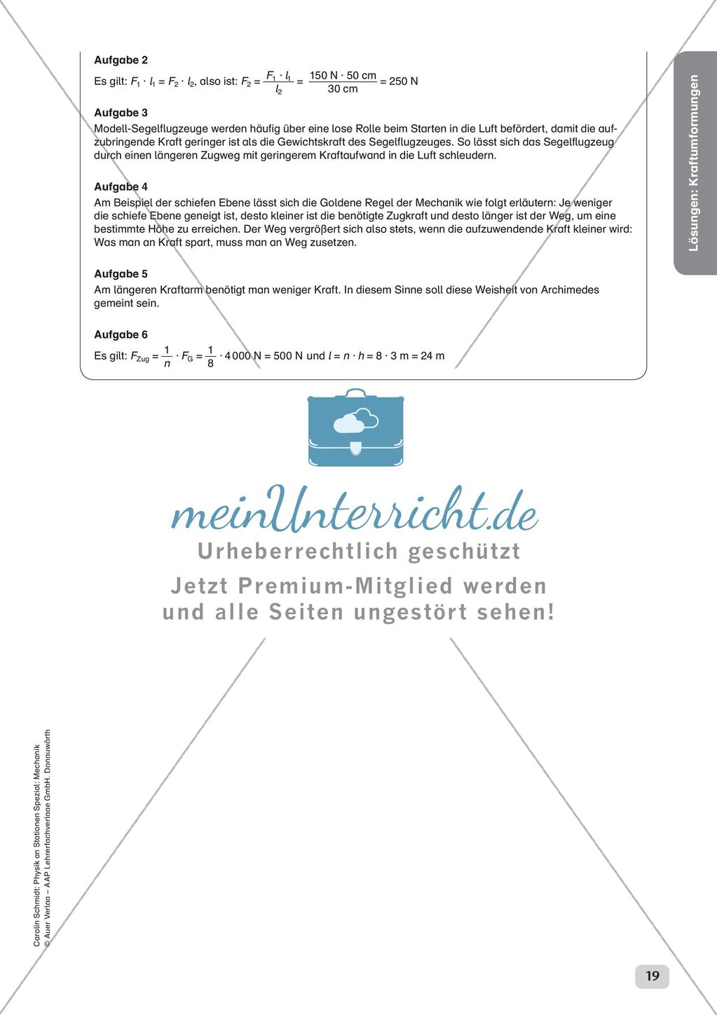 Physik an Stationen: Mechanik - Kraftumformungen Preview 21