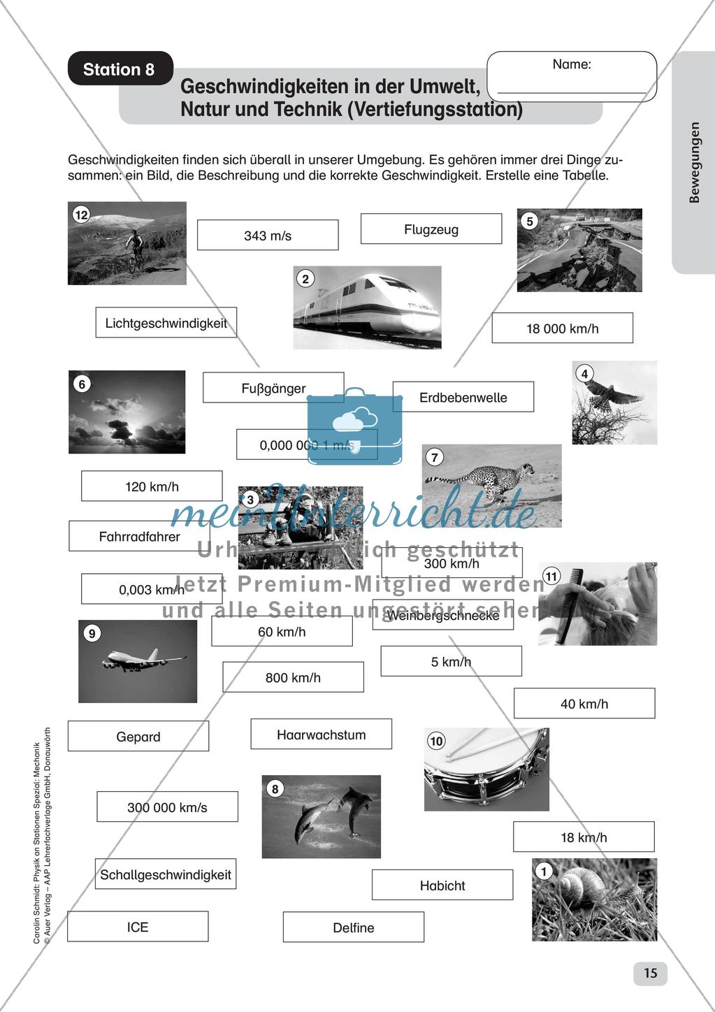Physik an Stationen: Mechanik - Bewegungen Preview 17