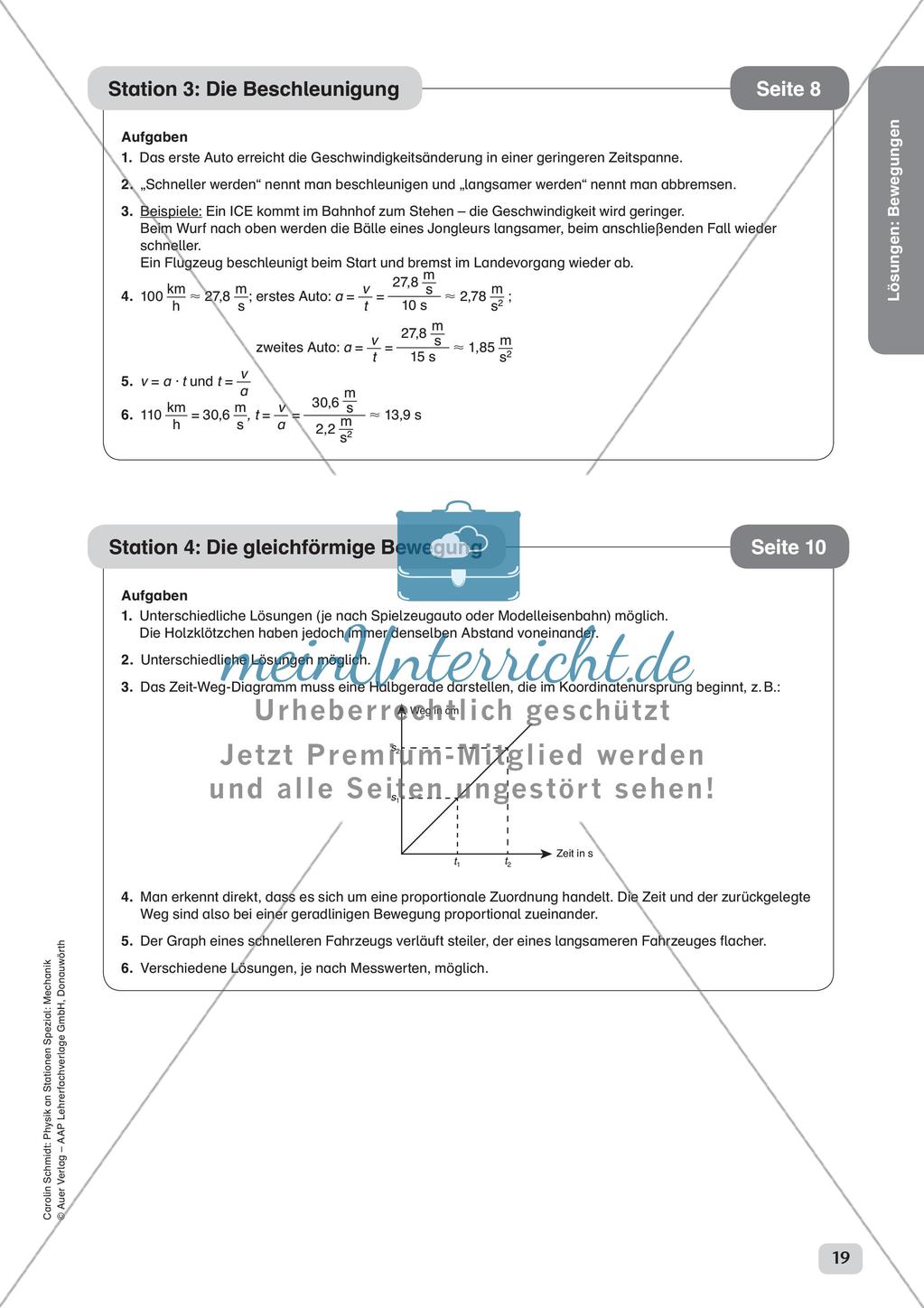 Physik an Stationen: Mechanik - Bewegungen Preview 21