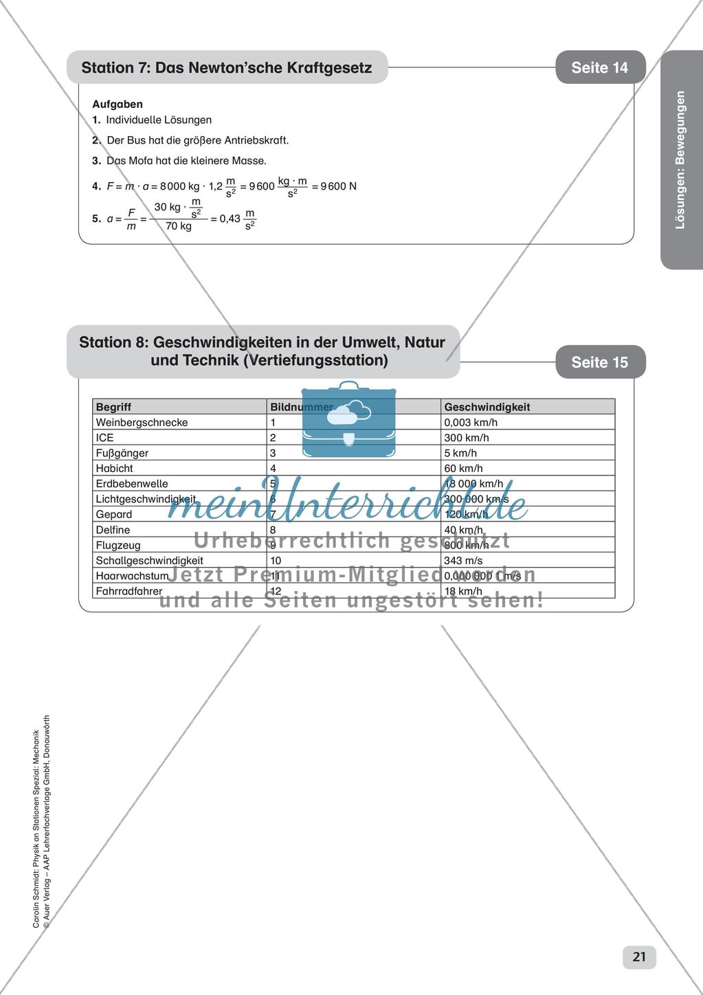 Physik an Stationen: Mechanik - Bewegungen Preview 23