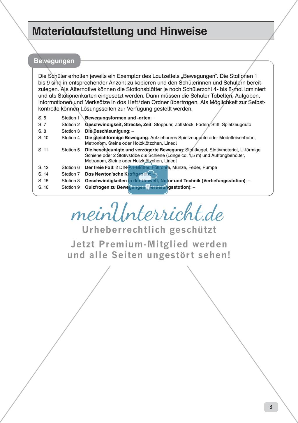 Physik an Stationen: Mechanik - Bewegungen Preview 5