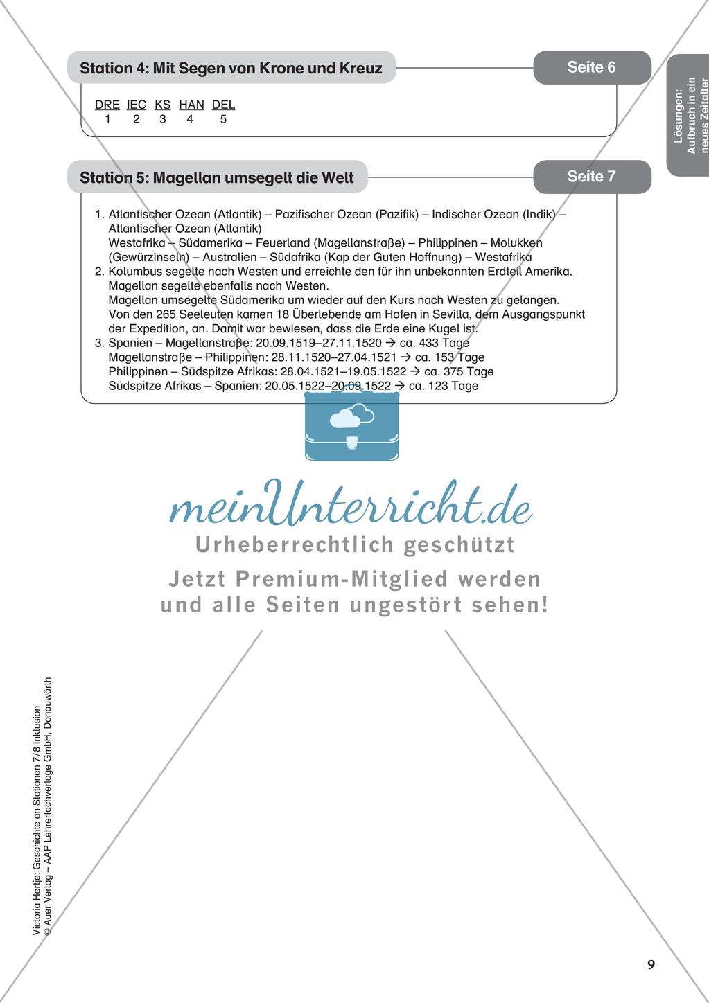 Stationenarbeit: Entdeckungsreisen der Spanier Preview 11