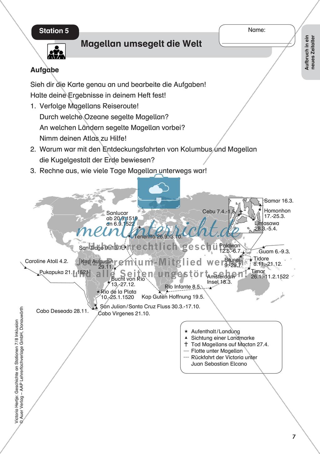 Stationenarbeit: Entdeckungsreisen der Spanier Preview 9