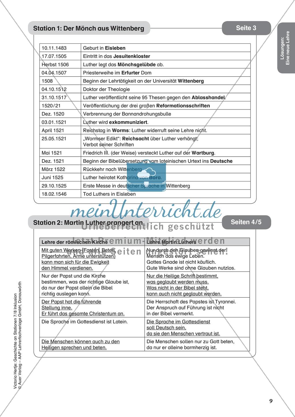 Stationenarbeit: Die Lehre Luthers Preview 11