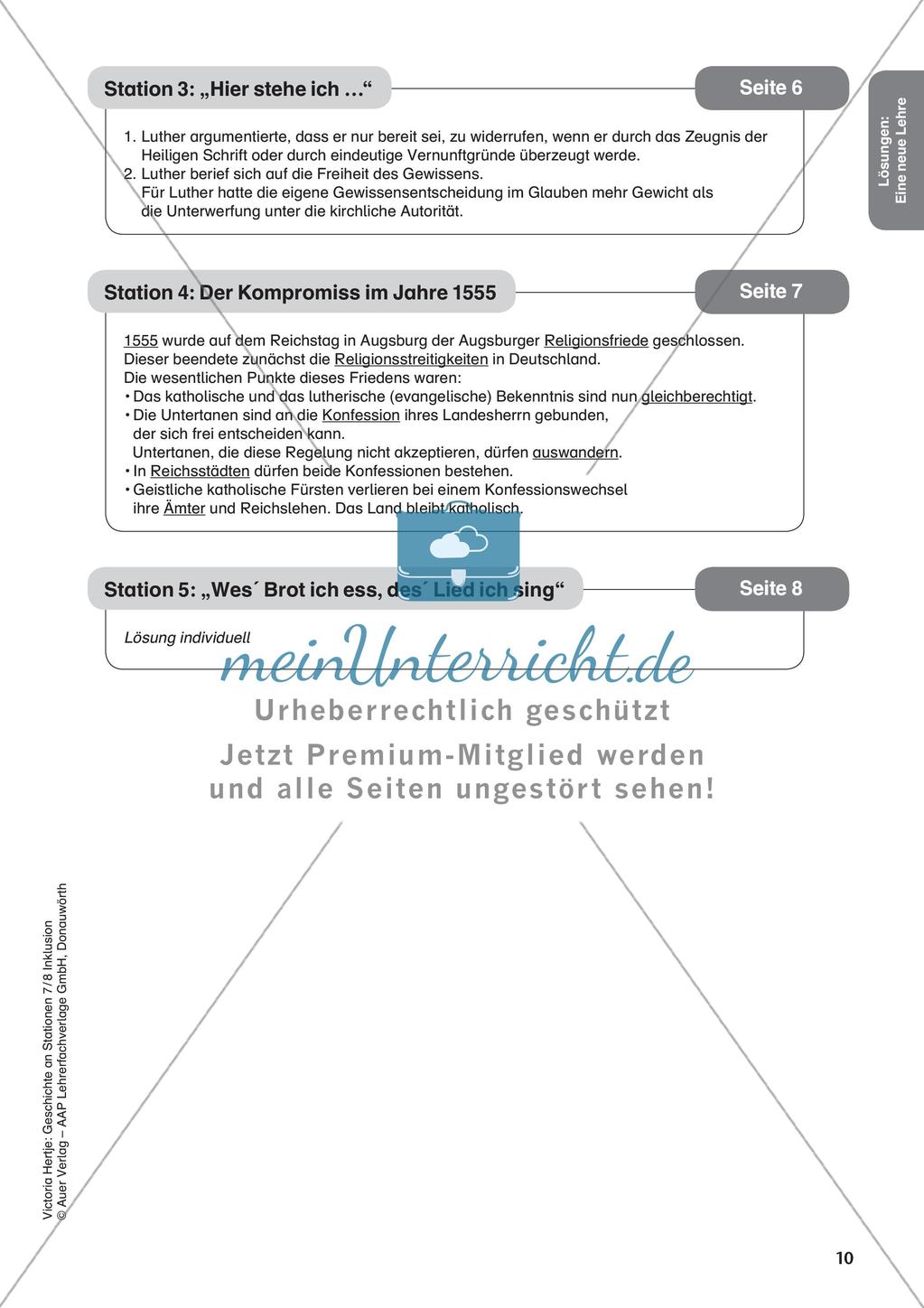Stationenarbeit: Die Lehre Luthers Preview 12