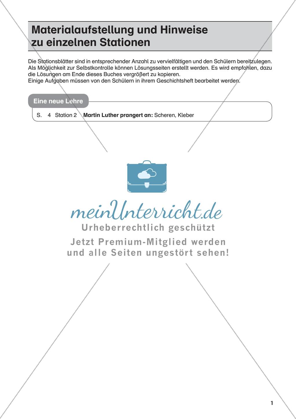 Stationenarbeit: Die Lehre Luthers Preview 3