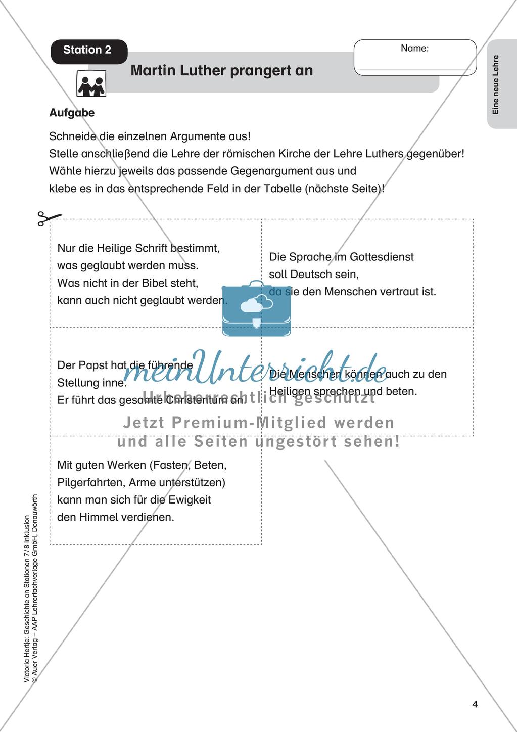 Stationenarbeit: Die Lehre Luthers Preview 6