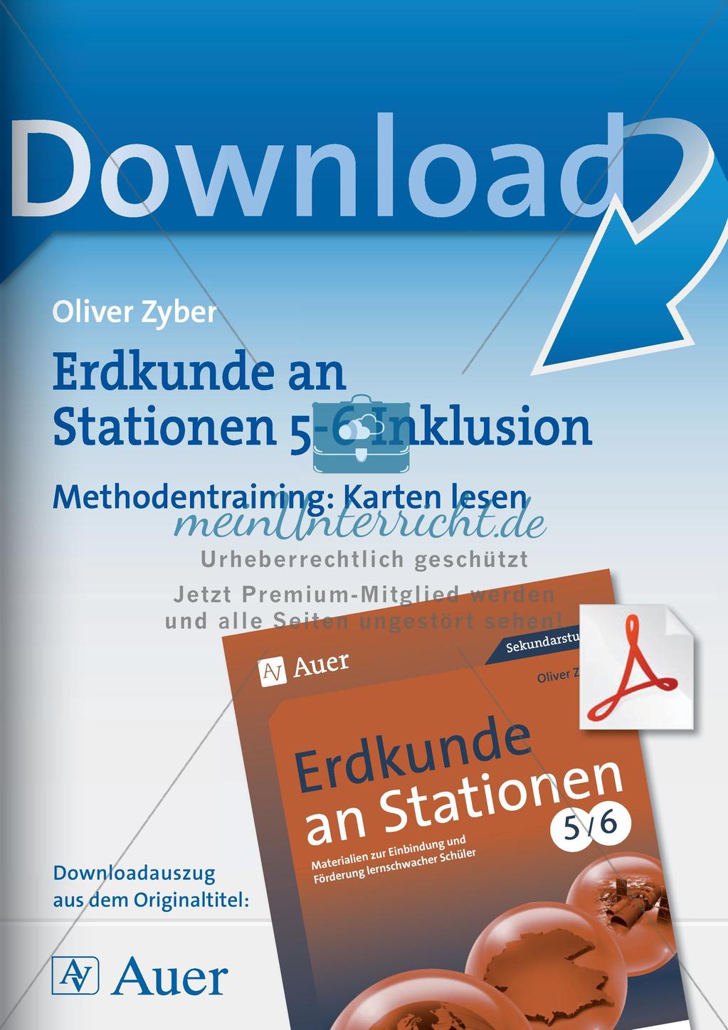 Methodentraining - Karten lesen Preview 1