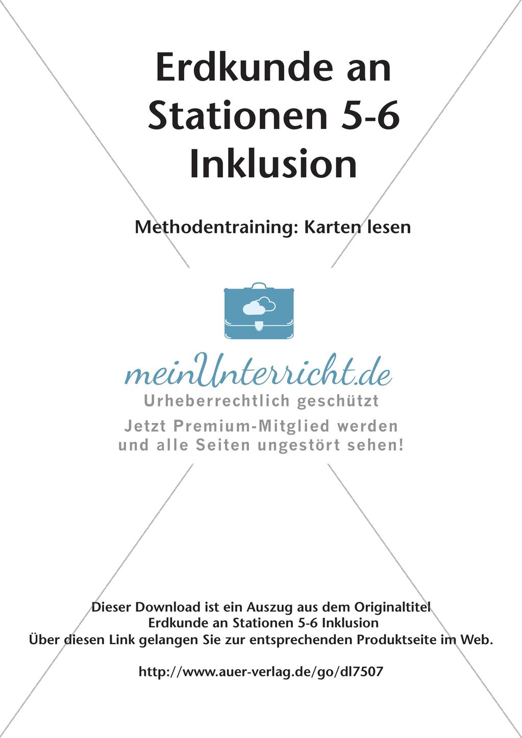 Methodentraining - Karten lesen Preview 2