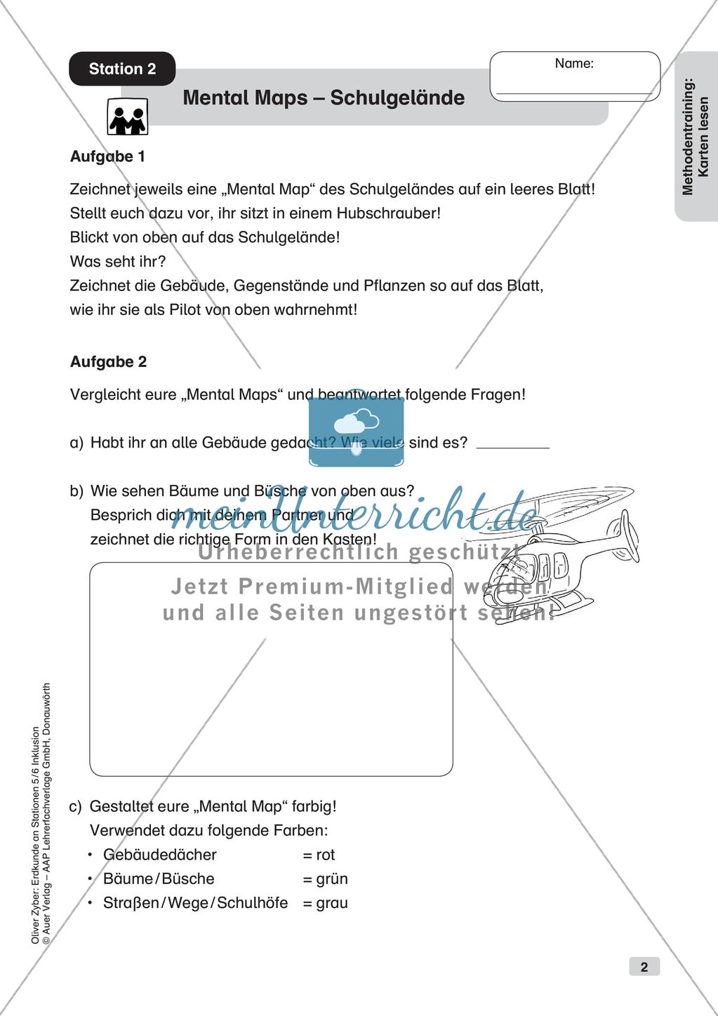 Methodentraining - Karten lesen Preview 4