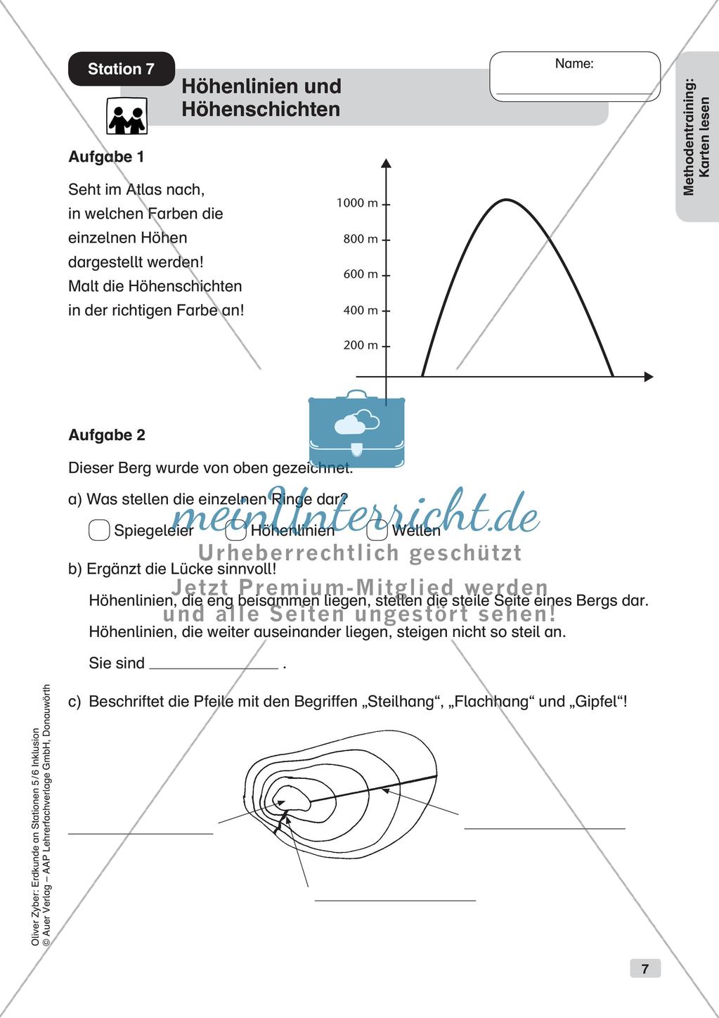 Methodentraining - Karten lesen Preview 9