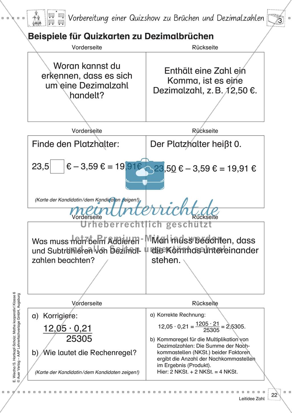 Mathe kooperativ Klasse 6: Leitidee Zahl Preview 24