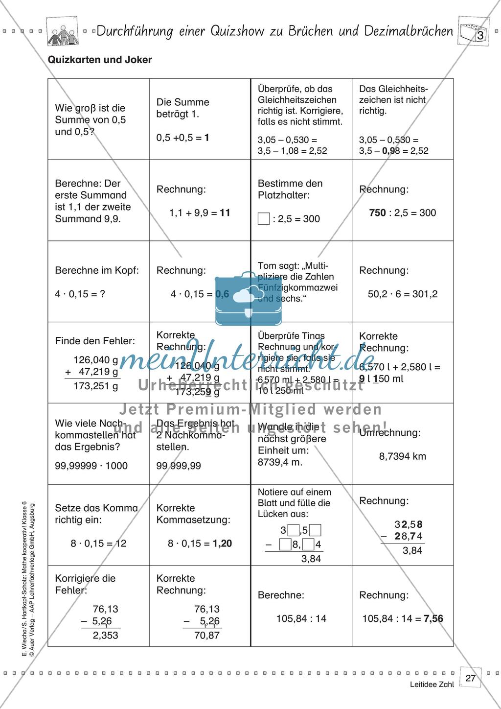 Mathe kooperativ Klasse 6: Leitidee Zahl Preview 29