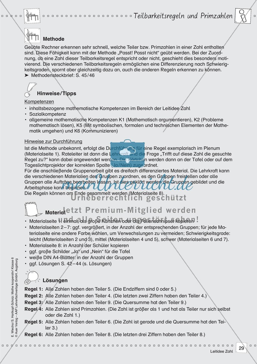 Mathe kooperativ Klasse 6: Leitidee Zahl Preview 31