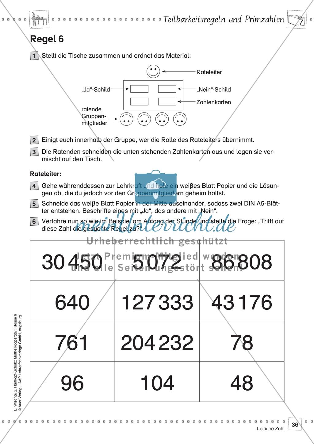 Mathe kooperativ Klasse 6: Leitidee Zahl Preview 38